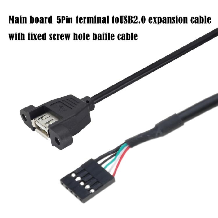 5Pin USB IDC Motherboard Header Cable USB2.0 Female to 5Pin Female USB IDC Header for Seamlessly Device Integration