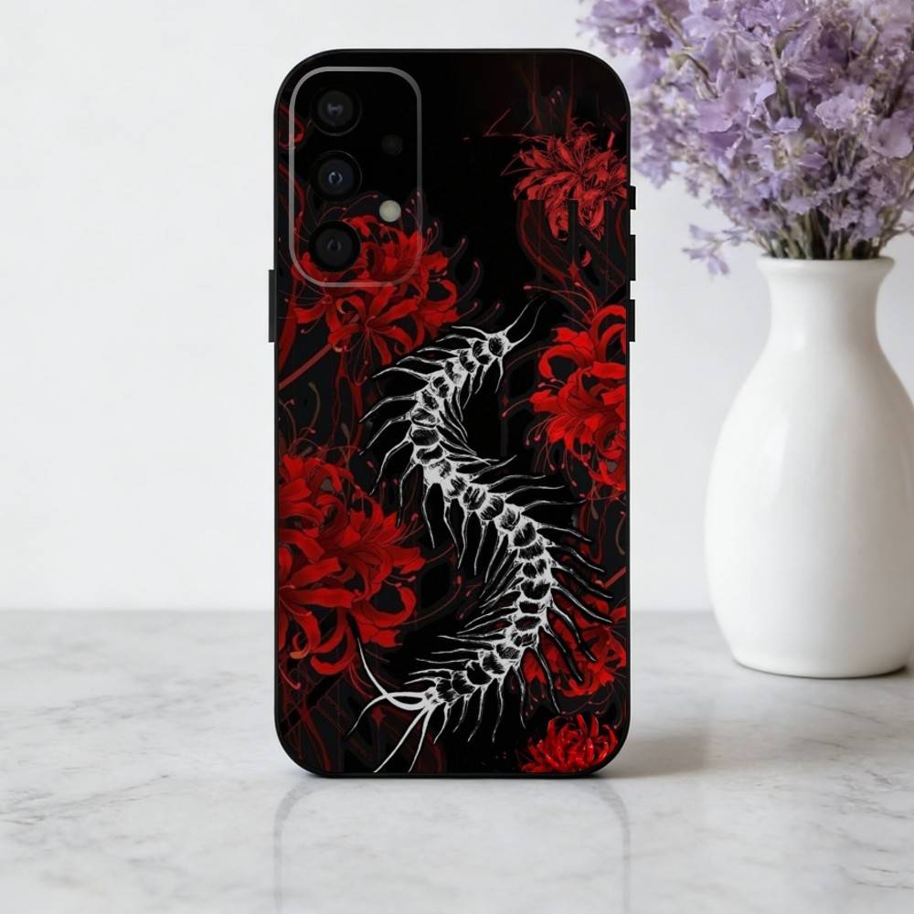G-Ghoul R-Red Spider Lily Tokyo phone Case For Samsung Galaxy A73,A72,A71,A70,A53,A52,A51,Others Soft Black Shell