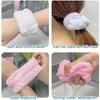 2PCS Spa Wrist Washband Reusable Soft Microfiber Wash Towel Band Wristbands for Women Washing Face Absorbent Wrist Sweatband