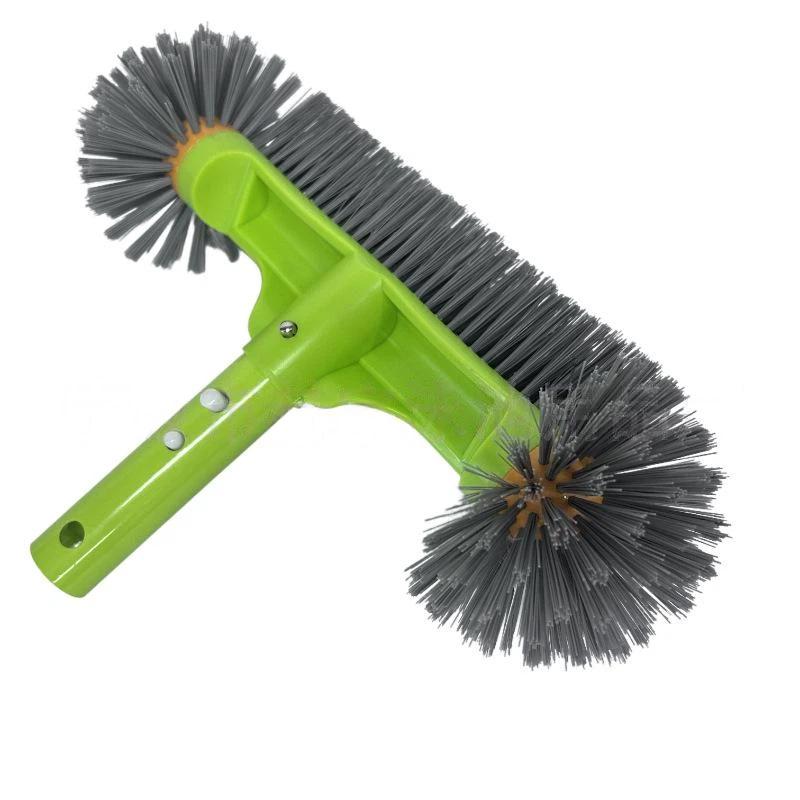 1Pcs Detachable Handle 32Cm Heavy Duty Pool Brush Head For Pool Wall Steps Corner Cleaning