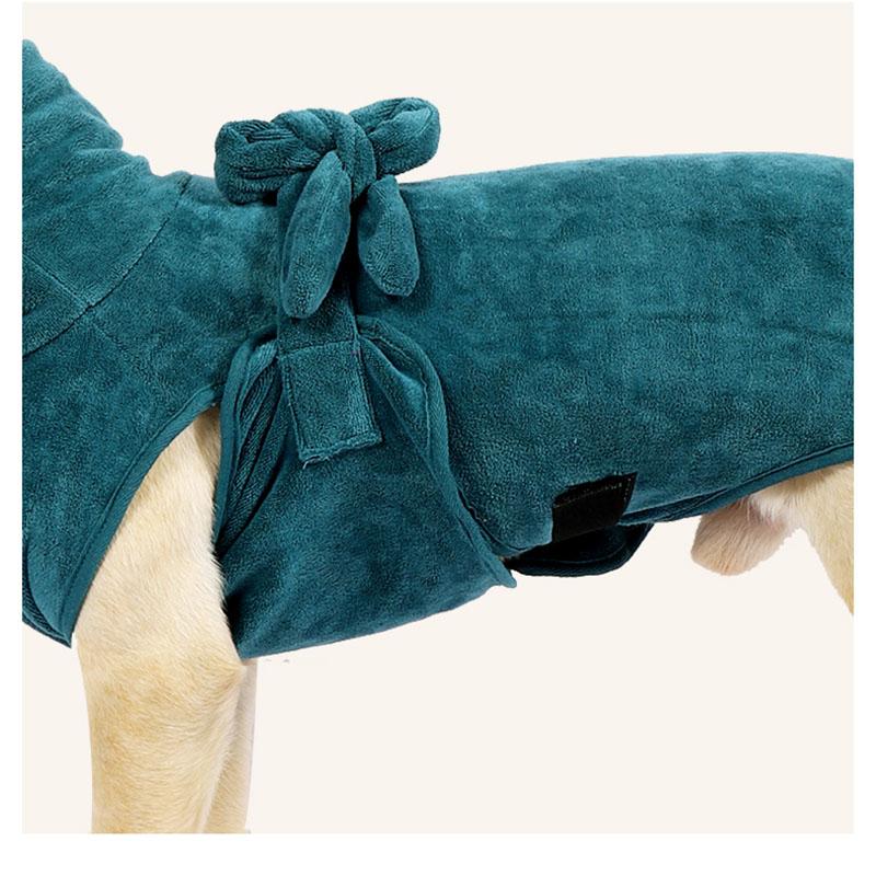 Dog Robe Dog Bathrobe Towel Dog Towel Robe Dog Drying Coat Adjustable Dog Bath Robe Towel for Drying Dogs