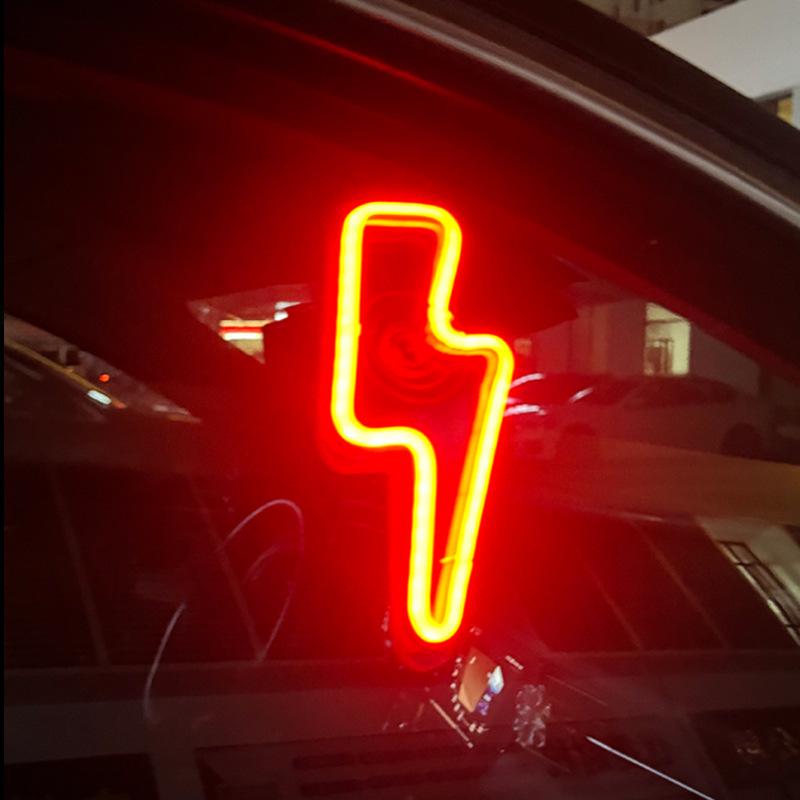Neon Cyberpunk LED Lightning Window Light: Electric Interior Decor