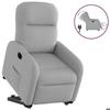 VidaXL Electric Recliner Chair Cloud Grey Fabric, Electric Recliner Chair, Electric Armchair for People 3303001