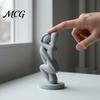 Easy Care Sculpture 3D Printed Hugging Couple Sculpture, Abstract Embrace Figurine with Smooth Curves, Minimalist Statue High-end Decorative