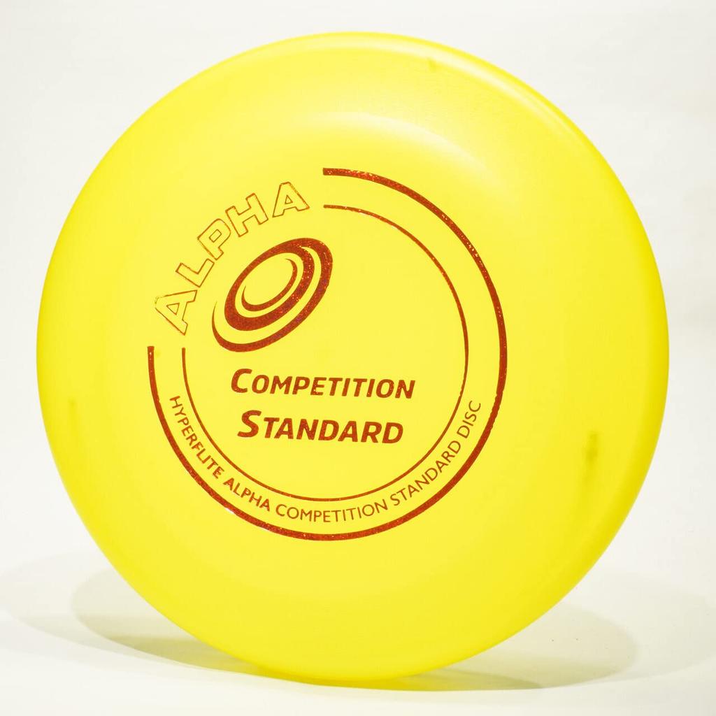 Hyperflite Hyperflight Frisbee Flying Disc Flyer for Good Flying Competition Made In the USA [CS/Competition Standard] (Alpha 25.4cm, Yellow)