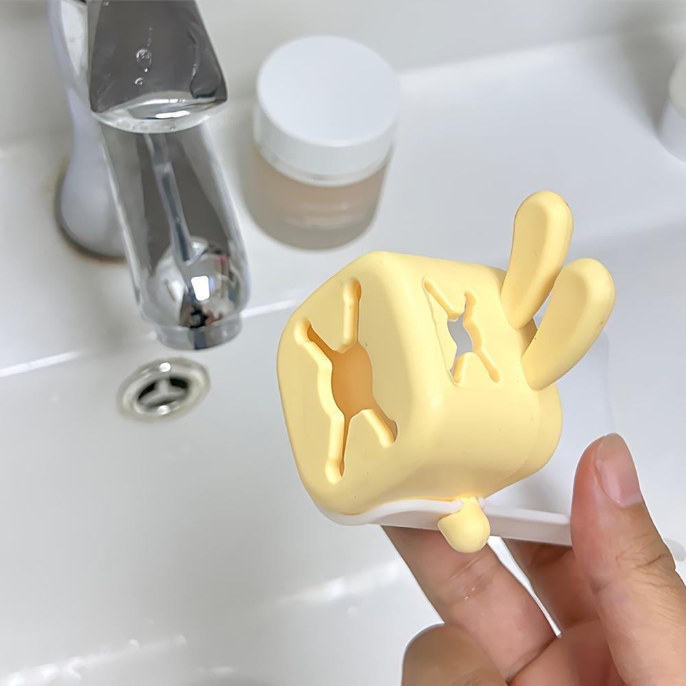U-Shaped Faucet Extender with Cute Bunny Design - Durable Polyester Kitchen Sink Faucet Extender, Drinking Water Safe, Easy Installation