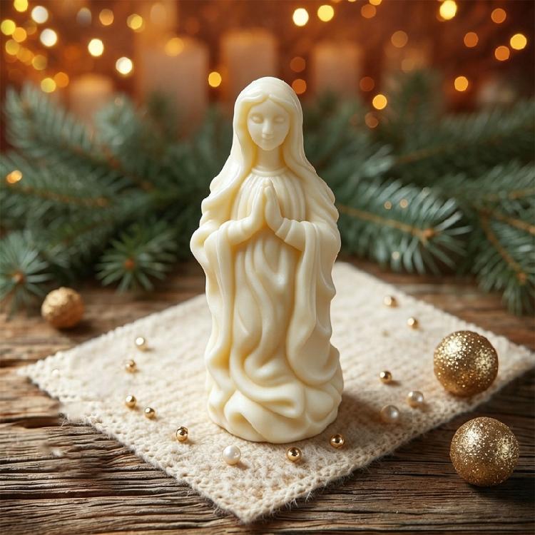 3D Prayer Figure Silicone Mold Religious Candle Making Mold for Resin Casting Candle Soap Projects and Decorative Craft