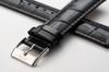JMW TOKYO Moon Phase Watch 20mm Lug Genuine Leather Replacement Black with Silver Includes Spring and A Great Day Men's Strap, Width, Strap, Buckle,