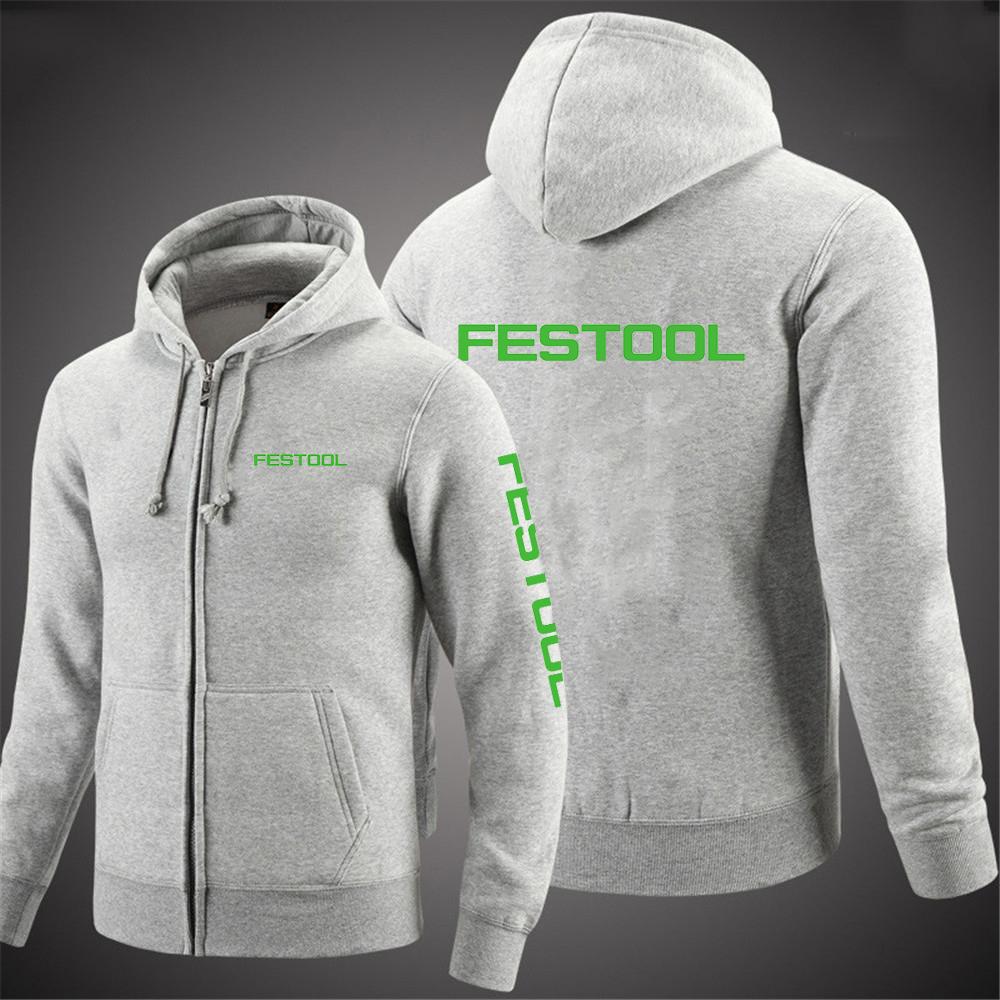 

Festool Tools Printing Mens Hoodies 2021 Весна и осень Пальто Однотонный Молния Модный Пуловер Толстовки Harajuku Топ L