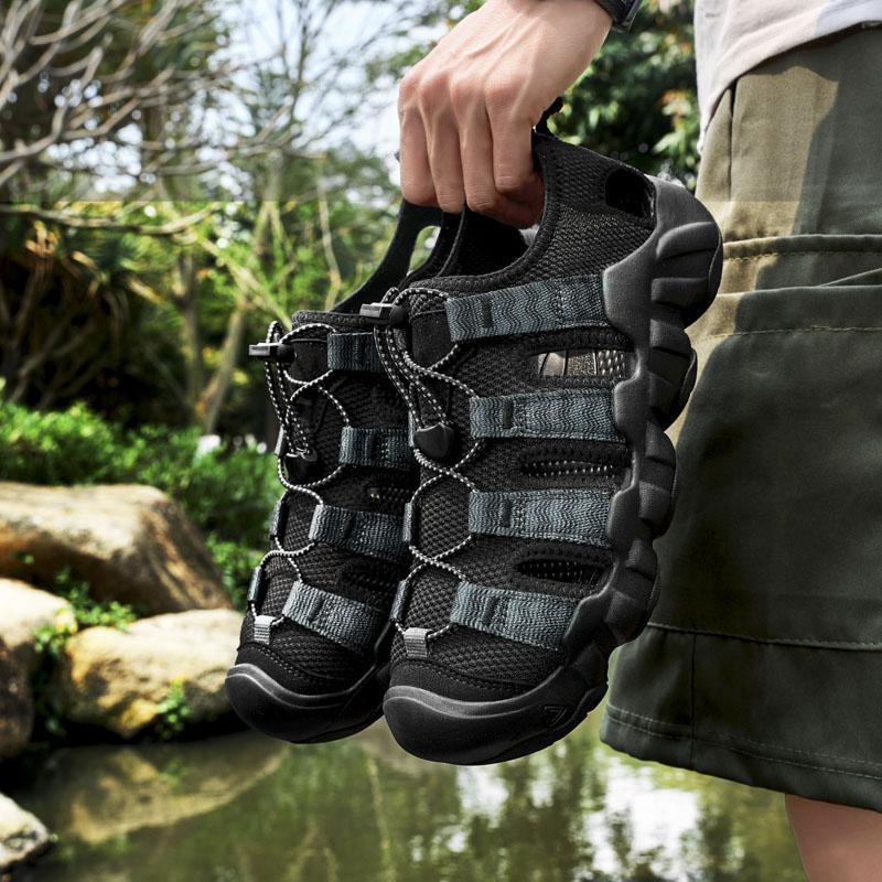 2025 Fashionable Outdoor Breathable Anti Slip Water Wading Casual Sandals High-quality Men's Summer Comfortable Beach Shoes