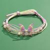 Iridescent Dragon Boat Festival Butterfly Bracelet: Handmade Five-Color Rope for Couples and Best Friends