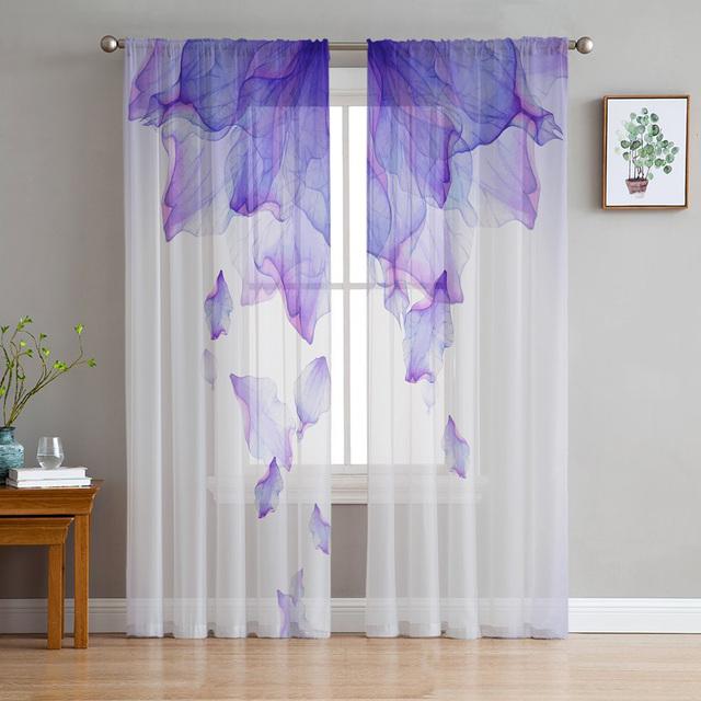 Bohemian Mandala Sheer Voile Vorhänge für Wohnzimmer Schlafzimmer Exotischer Stil Fenster Tüll Vorhänge Transparenter Chiffon Vorhang