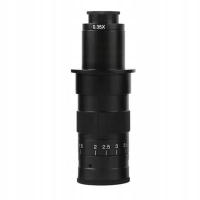 Rosfix ProZoom 0.35X-3.5X – Obiektyw Mikroskopowy C-Mount | Powiększenie Do 120X | Odległość Robocza 90-180mm | Metalowa Obudowa