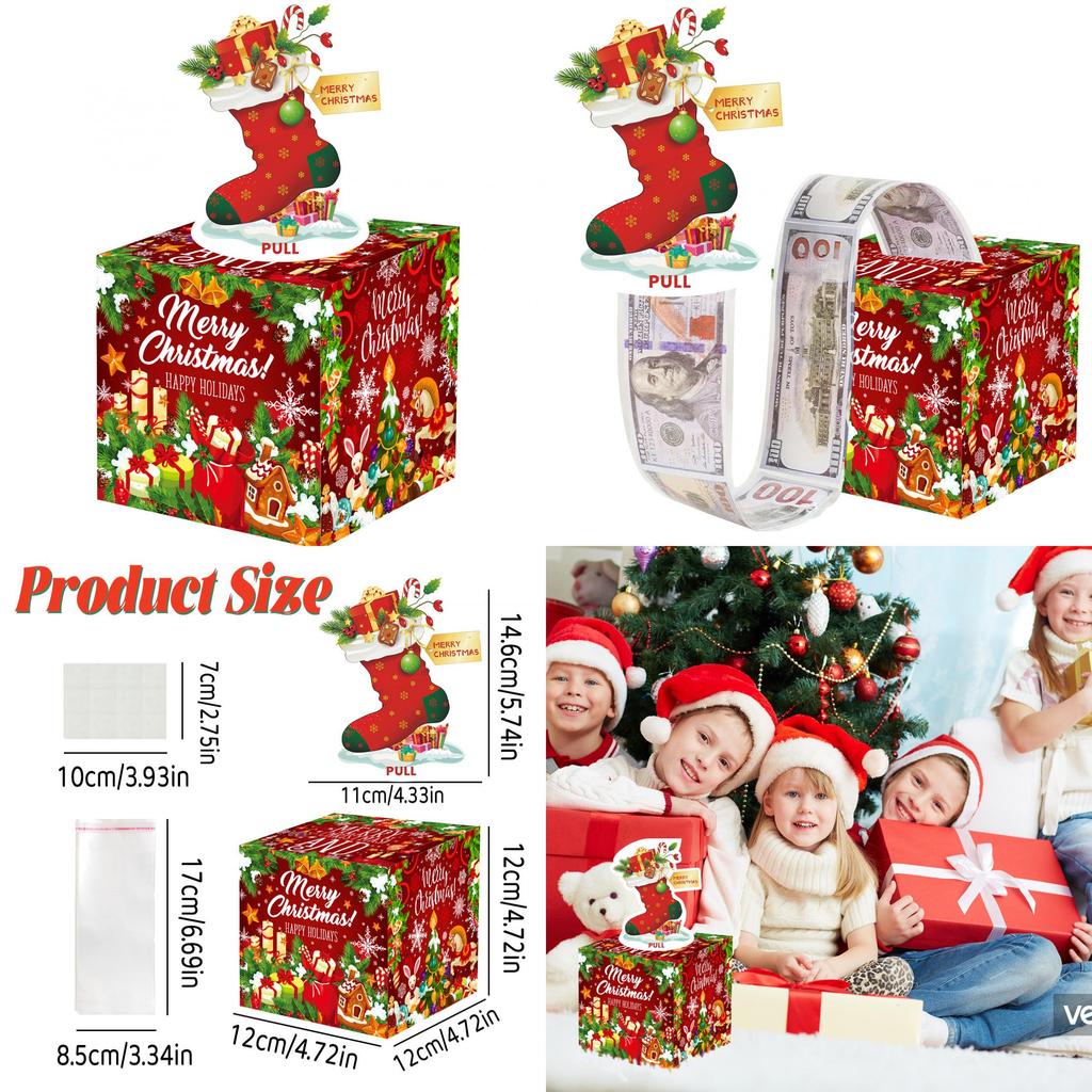 Gift Christmas Festivity Box With Red Socks For Seasonal Celebration Gift And