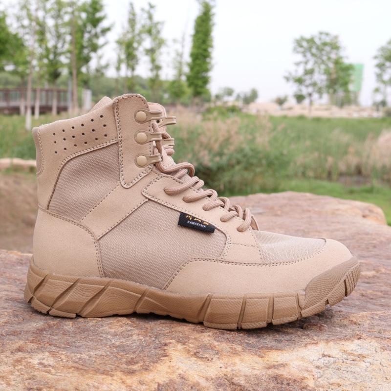 Summer Combat Boots Men's New Training Boots Men's Mesh Breathable Tactical Boots High-top Security Shoes Ultra-light Combat Training Boots