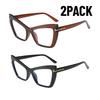 2PACK New Oversized Square Gradient Sunglasses for Women Thick Fashion Big Frame Shades Trendy UV400 Shades Sunglasses