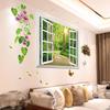 Self-adhesive Purple Lavender Butterfly Wall Decals DIY Floral Stickers for Coffee Shop Storefront Aesthetic Decoration