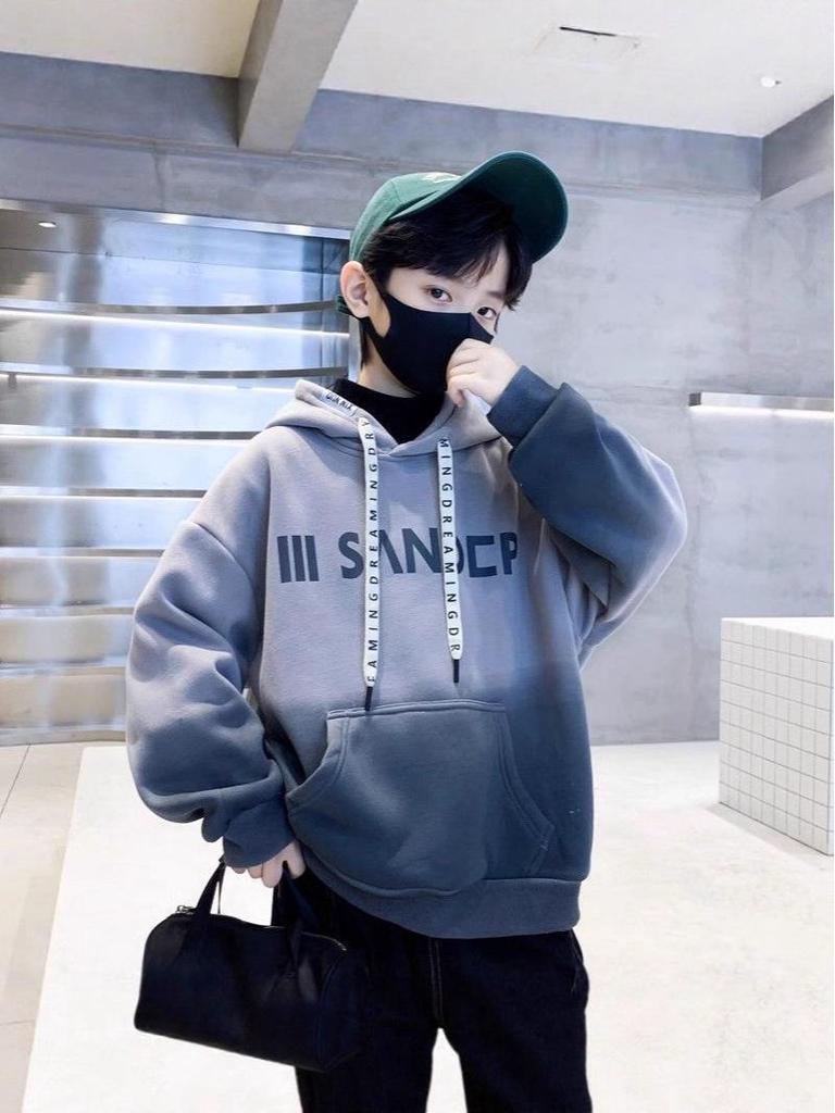 2025 Jungen Farbverlauf Kapuzenpullover - Frühling/Herbst Langarm Mode Top