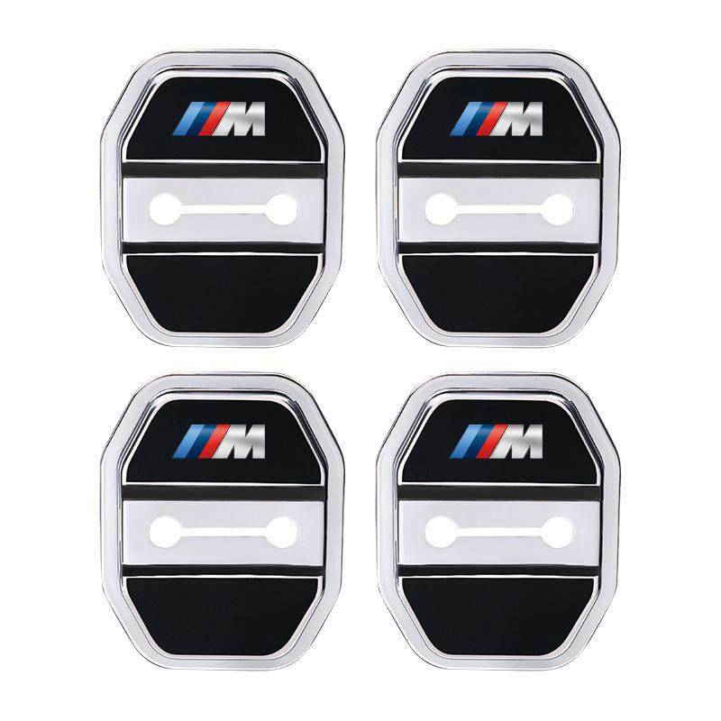 4PCS Silicone Car Interior Door Lock Cover Auto Door Latch Protective Sticker Accessories For BMW G80 G06 G07 G42 G14 G15 G16 F8
