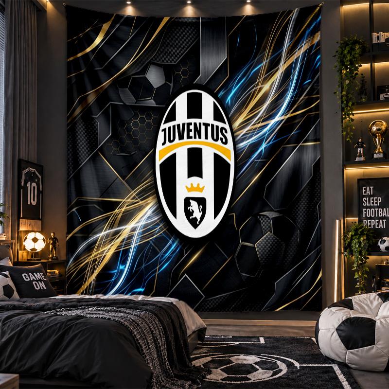 Arazzo da Appendere a Parete Tessuto Stampato Juventus FC per Soggiorno Camera da Letto Decorazione per la Casa