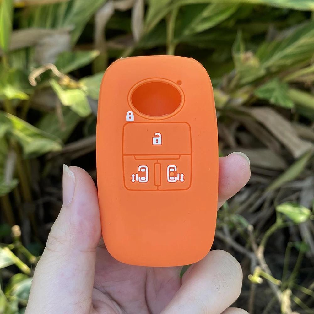 Rubber Car Key Fob Cover Silicone Protector Case Shell for Toyota RAIZE for Daihatsu Rocky 4 Buttons Fob Key Chain Accessories