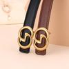 Women's Angola Red Genuine Leather Waist Belt - Fashionable, Versatile, and High-End Cowhide Accessory for Suits and Coats