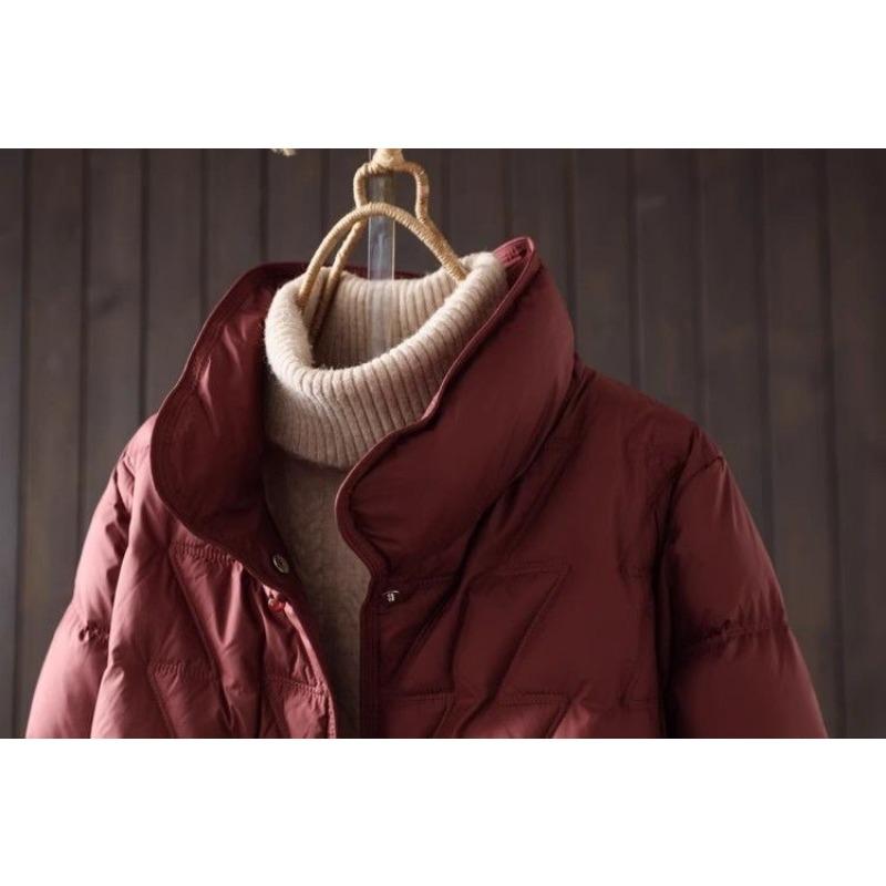 Women Plus Size New Chinese Style Thick Short Cotton Padded Coat With Frog Buttons