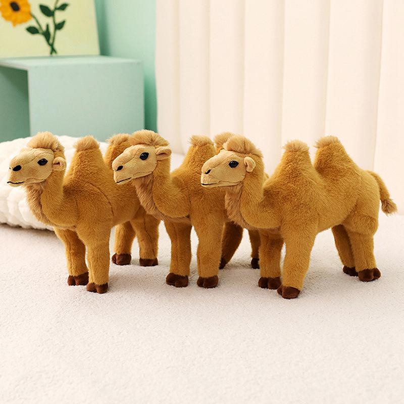 30Cm Simulation Standing Camel Plush Toys Soft Stuffed Steric Camel Toys For Children Creative Decor For Bookcase/Car Funny Gift