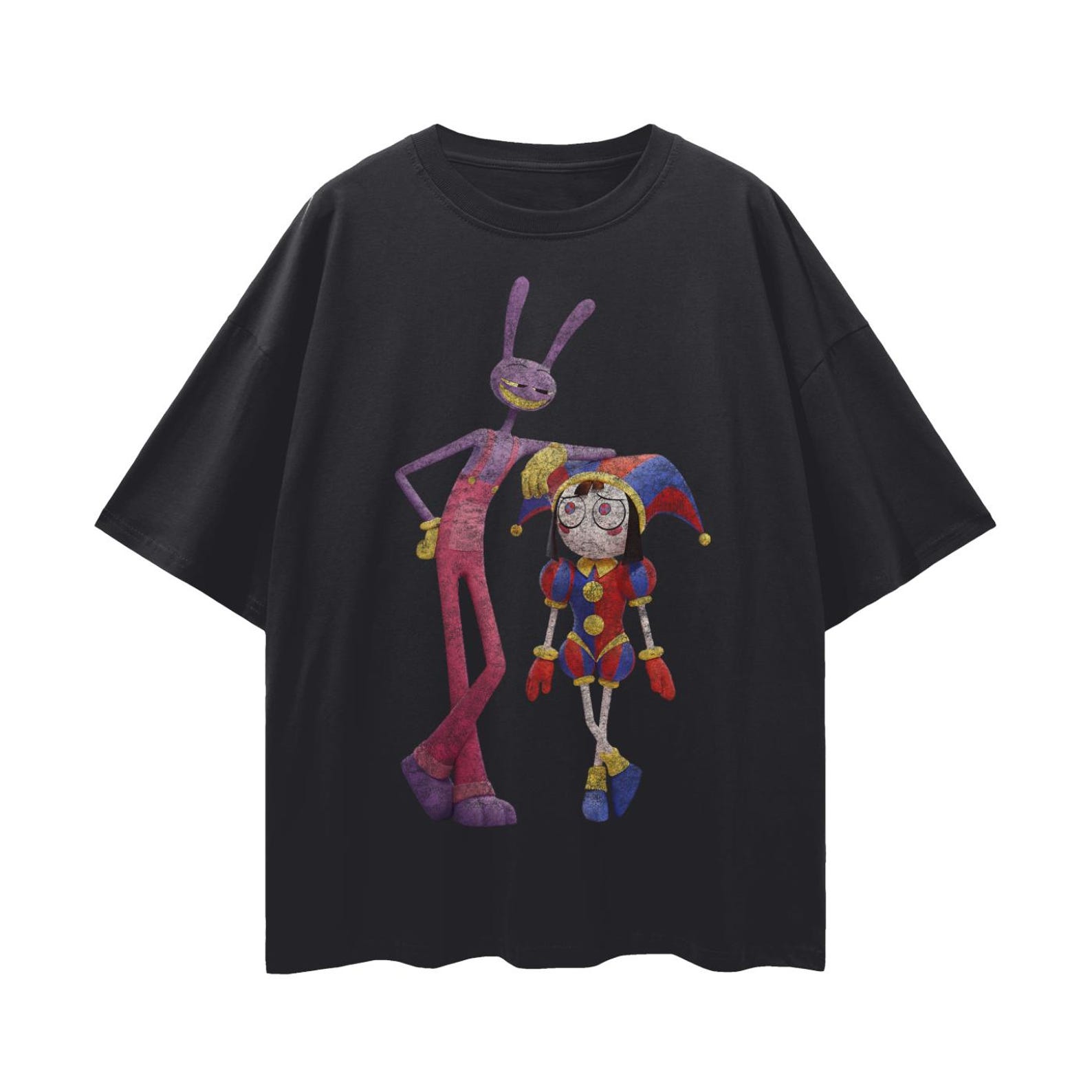 Jax & Pomni Loose Drop Shoulder Cotton T-Shirt L