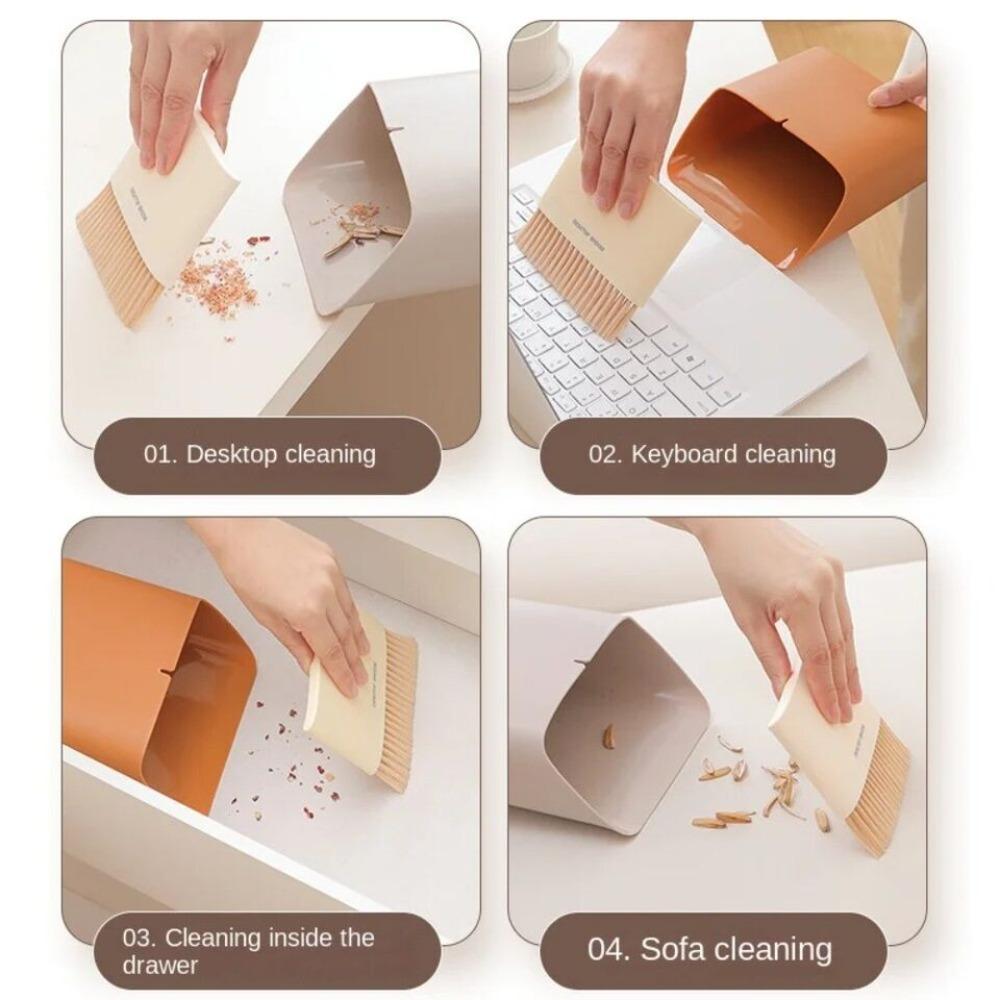 Desktop Broom Dustpan Set Wall Mount Storage Set Portable Mini Cleaning Brush