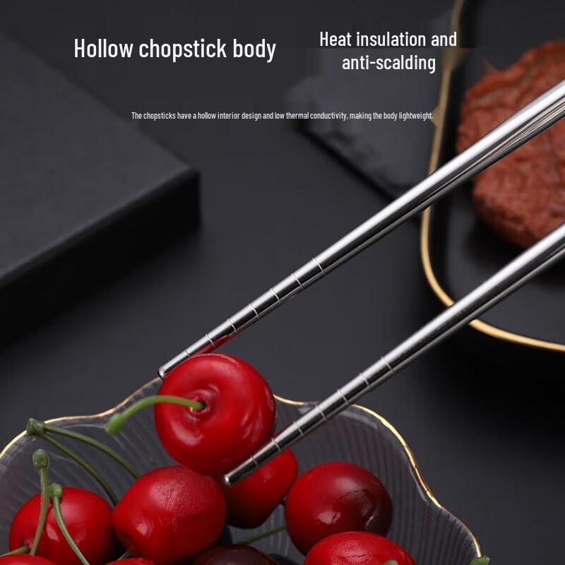 Beautiful Ya 304 Stainless Steel Non-slip Chopsticks