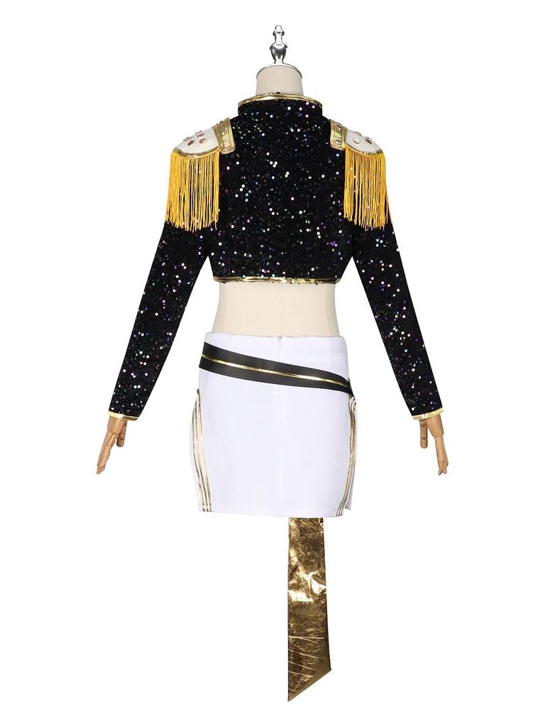 Demon Hunter Girl Group Cosplay Wig In Black & Gold