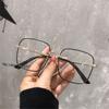 Big Size Square Myopia Glasses for Women  Anti Blue Light Computer Eyeglasses Metal Frame Prescription Eyewear 0~-6.0 Diopter