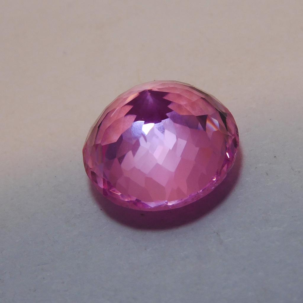 Natural Pink Sapphire Loose Gemstone 18.1 Ct Ceylon Round Enhanced September Birthday Birthstone