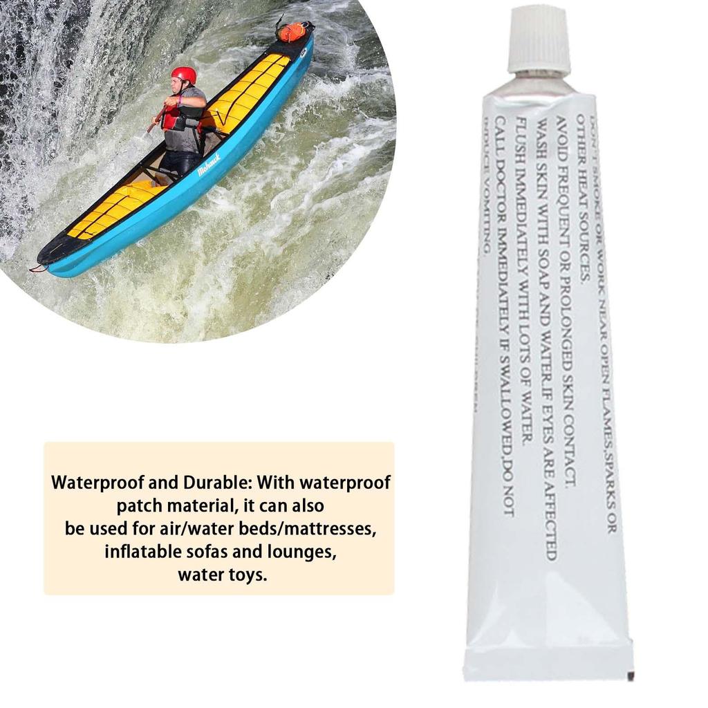 30ml PVC Inflatable Boat Repair Glue Inflatable Boat Adhesive Repair Supplies Suitable for Paddle Boats, Kayaks and Water Beds