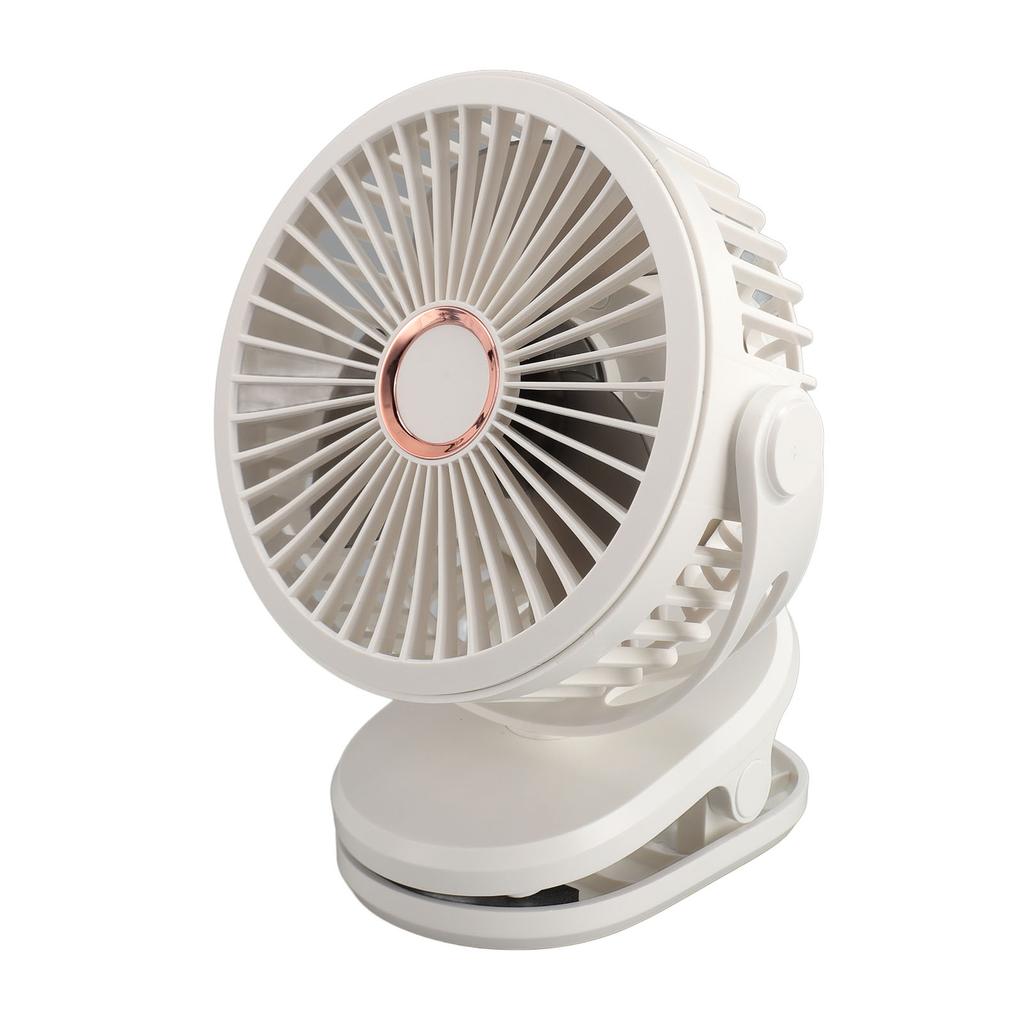 10000mAH USB Clip-On Ventilator Wiederaufladbarer Miniatur-Tischventilator Tragbarer 360 Grad Drehbarer Kühlventilator