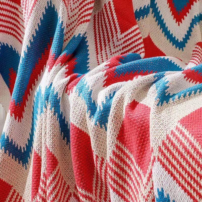 

Богемный плед для дивана - Офисное покрывало для сна под кондиционером, Декор для изножья кровати в гостевом доме и Утолщенное одинарное одеяло 130x170