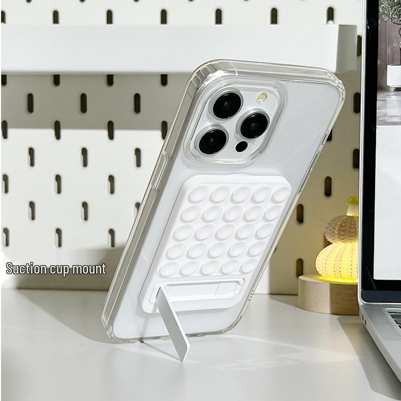 Silicone Suction Cup Phone Stand & Holder - Universal Folding Back Sticker.