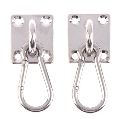 2Sets U-Shaped Hooks Stainless Steel Heavy Duty Multi-Function Hammock Hook