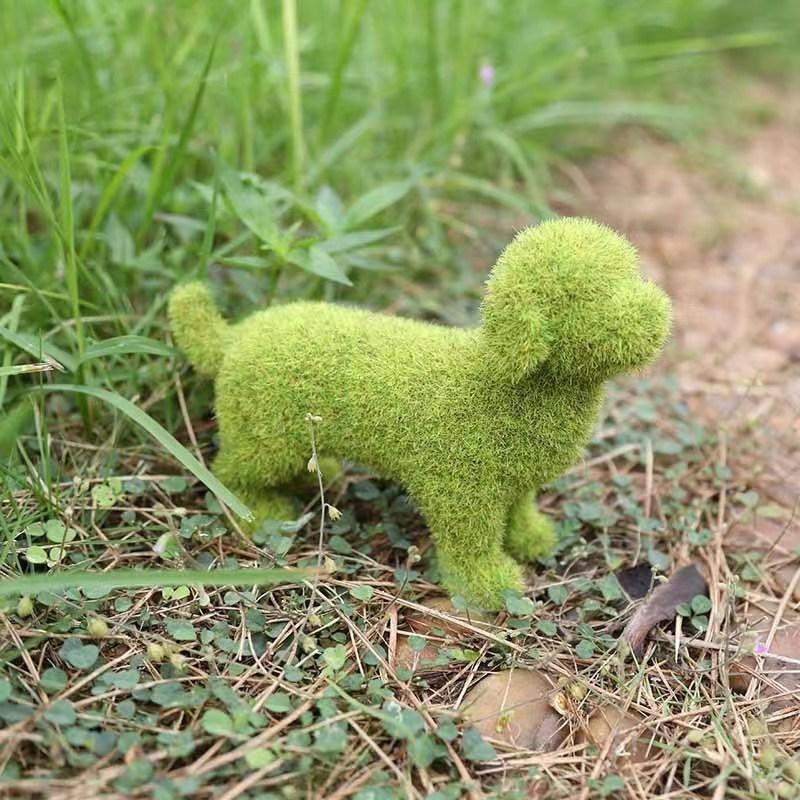 Garden Resin Dog Figurine For Outdoor Patio And Balcony Decor