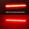 1Set Smoked Lens Rear Side Marker Lamps w/Red LED Lights Fit For 2015+ Ford Mustang