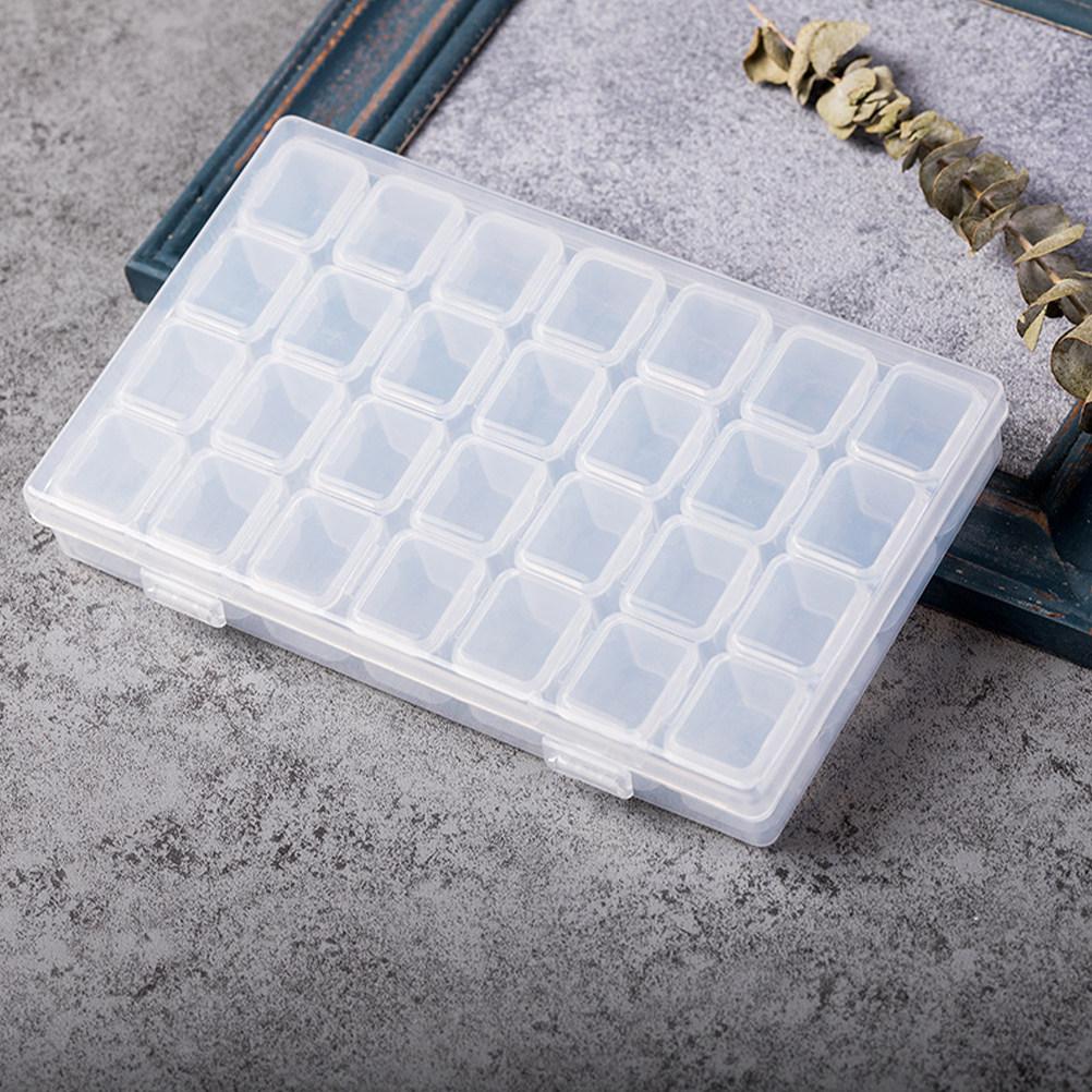 

Manicure Organizing Box Clear Jewelry Storage Case Multi Grid Anti Oxidation Jewelry Organizer Portable Manicure Holder 17.5X10.7X2.8CM