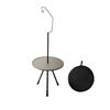 Outdoor Portable Folding Round Camping Table with Lamp Pole