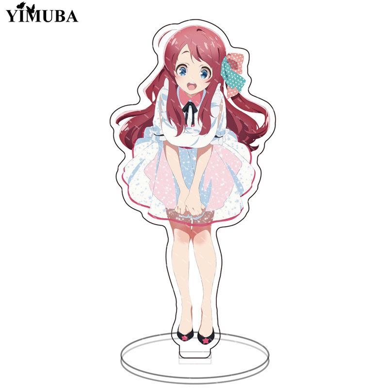 ZOMBIE LAND SAGA Two Sided Acrylic Stand Figures Model Plate Hoshikawa Lily Minamoto Sakura Standing Sign Desk Decor