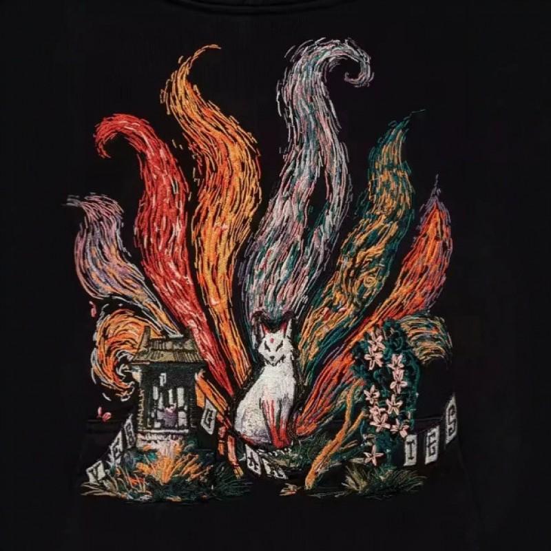Unisex Oversize Kapüşonlu Polar Sweatshirt Sokak Giyimi Bol Kesim Uzun Kollu Baskılı Kazak Erkek Kadın