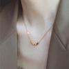 2024 Women’s Titanium Steel Clavicle Necklace: Light Luxury, Unique Elegance, Silver and Sugar Cube Inspired Design
