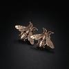 1Pair Clothing Accessories Retro Gold Silver Color Metal Men Women Bee Brooches Suit Collar Pins