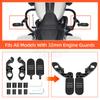 Motorcycle 1.25" Engine Guard Foot Pegs Footboards Adjustable Highway Footrest For Harley Touring Honda Kawasaki Suzuki Yamaha