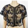Short Mesh Shawl For Formal Clothes Feature Secure Sequins Detail Soft Polyester Cover Up Easy To Fold And Carry