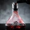 1.5L Waterfall Decanter Household Crystal Glass European Style Light Luxury Transparent Glass Mountain Vision Red Wine Decanter